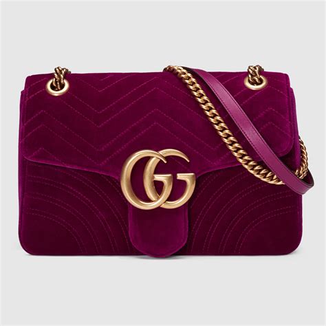 gucci red velvet bag price|gucci velvet marmont bag.